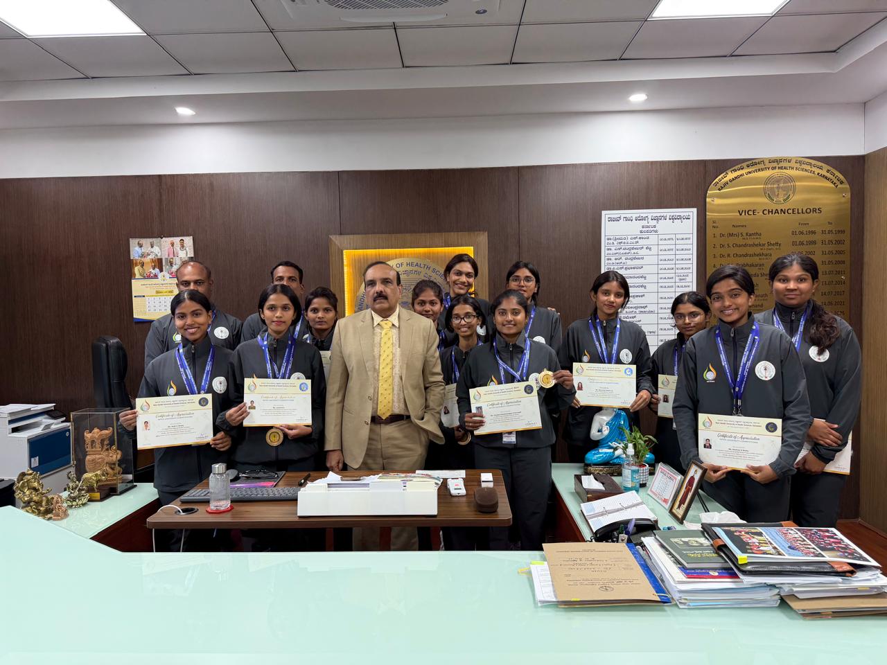 RGUHS University Blue Honour for BLDEA&rsquo;s Nursing Student in National Netball Tournament*